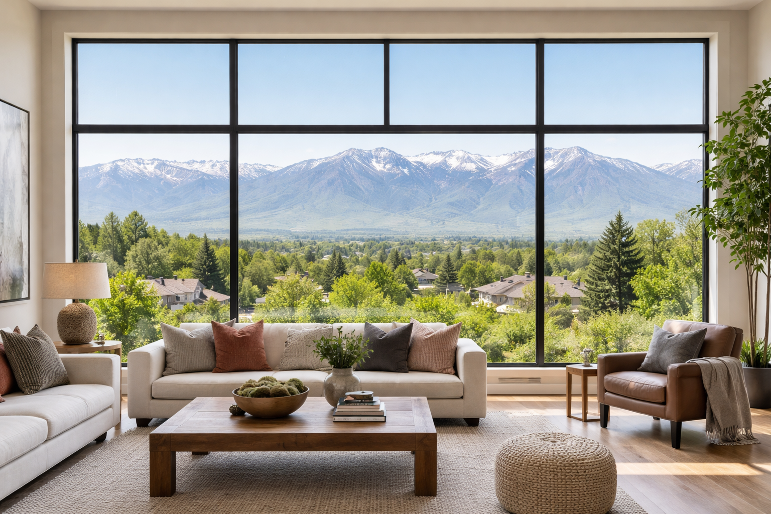 Completed window replacement improving Murray home exterior