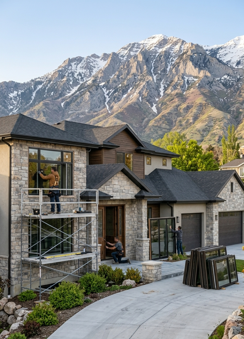 New windows and doors installed in Cottonwood Heights Utah