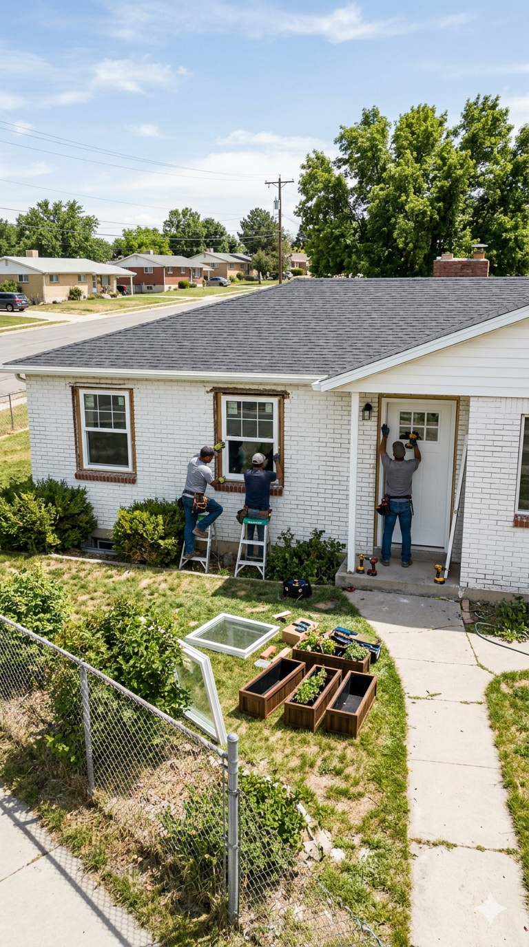 Professional window and door replacement team in Kearns Utah