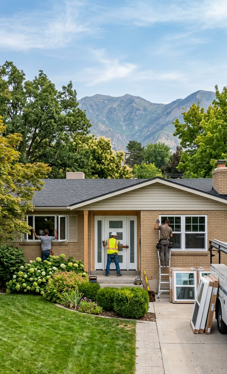 New windows and doors installed in Millcreek Utah