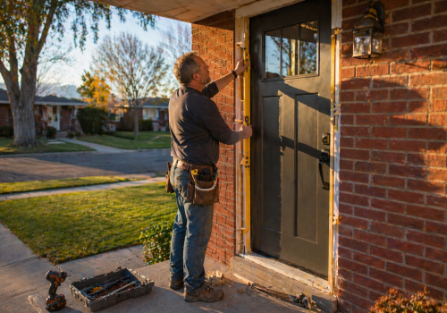 New door being installed in Taylorsville Utah home