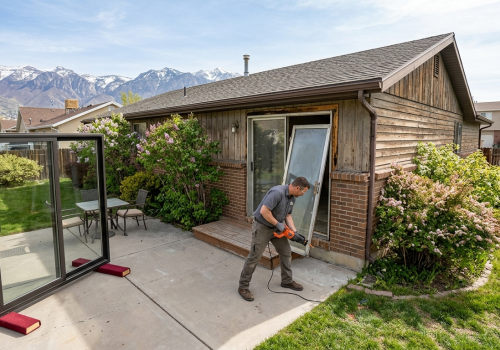 Old door being replaced in West Valley City Utah
