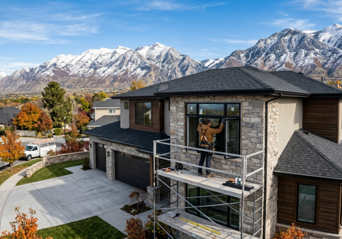 Old window being replaced in Cottonwood Heights Utah