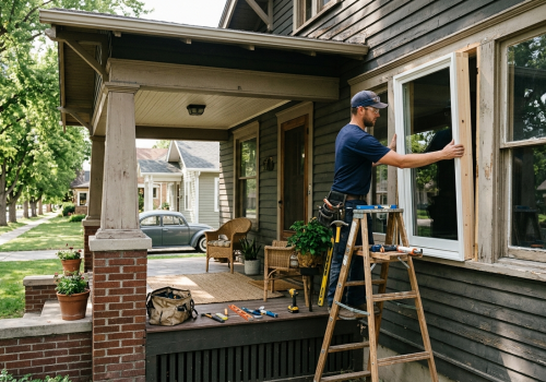 New window being installed in Midvale Utah home