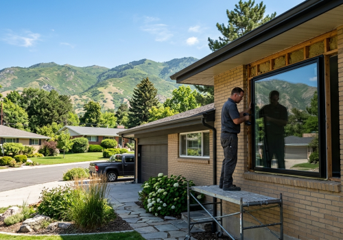 New window being installed in Millcreek Utah home