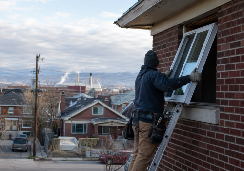 New window being installed in South Salt Lake Utah home