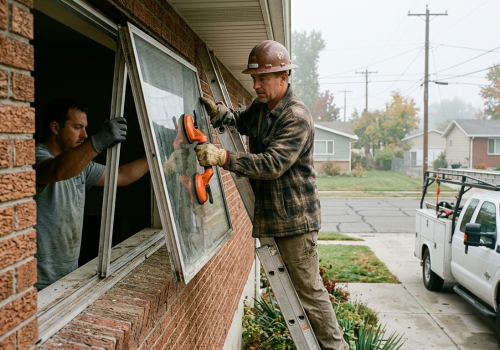 New window being installed in West Valley City Utah home
