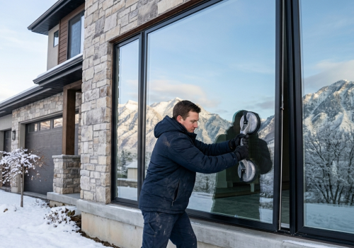 New window being installed in Cottonwood Heights Utah home