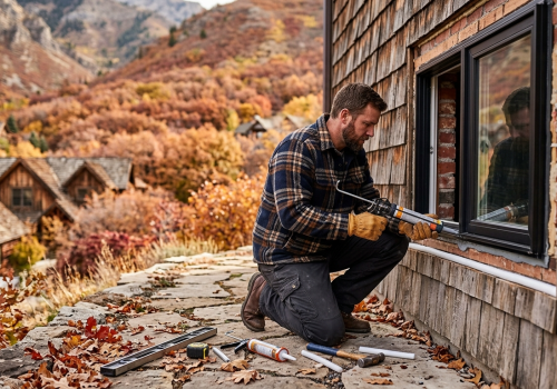 Old window being replaced in East Millcreek Utah