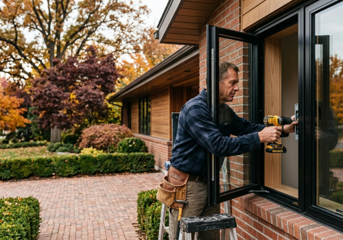 Old window being replaced in Holladay Utah